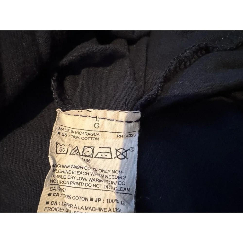 Banana Republic Mens Navy Blue Mountain Graphic T-Shirt L Cotton Short‎ Sleeve